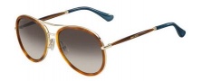 Jimmy Choo Tora/S Sunglasses Sunglasses - 0QAN Light Havana Glitter (J6 brown gradient lens)