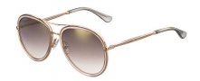 Jimmy Choo Tora/S Sunglasses Sunglasses - 0QBQ Nude Glitter (NH brown mirror gold lens)