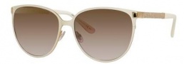 Jimmy Choo Posie/S Sunglasses Sunglasses - 0F8I Ivory (QH brown mirror gold shaded lens)