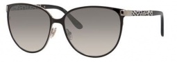 Jimmy Choo Posie/S Sunglasses Sunglasses - 0J9B Semi Matte Black (IC gray mirror shaded silver lens)