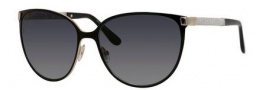 Jimmy Choo Posie/S Sunglasses Sunglasses - 0F8E Shiny Black (HD gray gradient lens)
