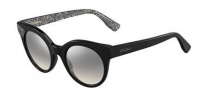Jimmy Choo Mirta/S Sunglasses Sunglasses - 0Q3M Black (IC gray mirror shaded silver lens)