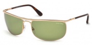 Tom Ford FT0418 Sunglasses Ryder Sunglasses - 28N - shiny rose gold / green