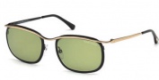 Tom Ford FT0419 Sunglasses Marcello Sunglasses - 05N - black/other / green