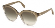 Tom Ford FT0429 Sunglasses Monica Sunglasses - 59B - beige/other / gradient smoke