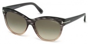 Tom Ford FT0430 Sunglasses Lily Sunglasses - 20P - grey/other / gradient green