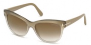 Tom Ford FT0430 Sunglasses Lily Sunglasses - 59G - beige/other / brown mirror