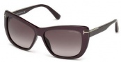 Tom Ford FT0434 Sunglasses Lindsay Sunglasses - 83T - violet/other / gradient bordeaux