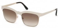 Tom Ford FT0437 Sunglasses Elena Sunglasses - 25F - ivory / gradient brown