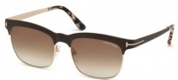 Tom Ford FT0437 Sunglasses Elena Sunglasses - 48F - shiny dark brown / gradient brown