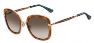 Jimmy Choo Glenn/S Sunglasses Sunglasses - 0QAN Light Havana Glitter (J6 brown gradient lens)
