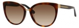 Jimmy Choo Dana/S Sunglasses Sunglasses - 0112 Havana (JD brown gradient lens)
