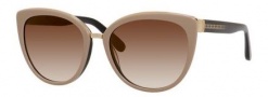 Jimmy Choo Dana/S Sunglasses Sunglasses - 0116 Nude Black (QH brown mirror gold shaded lens)