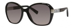 Jimmy Choo Alana/S Sunglasses Sunglasses - 0D28 Shiny Black (EU gray gradient lens)