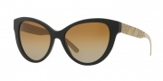 Burberry BE4220 Sunglasses Sunglasses - 3464T5 Matte Black / Gradient Brown Polarized