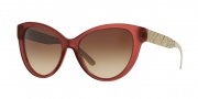 Burberry BE4220 Sunglasses Sunglasses - 357613 Matte Red / Brown Gradient