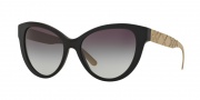 Burberry BE4220F Sunglasses Sunglasses - 34648G Matte Black / Gradient Grey