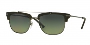 Burberry BE4202Q Sunglasses Sunglasses - 3537T4 Brushed Gunmetal / Polarized Green Gradient Green