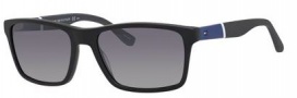 Tommy Hilfiger 1405/S Sunglasses Sunglasses - 0FMV Bkblwh Gray (IC gray mirror shaded silver lens)
