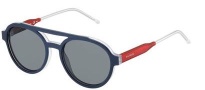 Tommy Hilfiger 1391/S Sunglasses Sunglasses - 0QRE Blue Red (DO smoke lens)