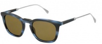 Tommy Hilfiger 1383/S Sunglasses Sunglasses - 0QEU Blue Horn Ruthenium (EC brown lens)