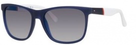 Tommy Hilfiger 1281/S Sunglasses Sunglasses - 0FMC Blue (DK flash blue sky lens)
