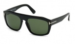 Tom Ford FT0470 Sunglasses Conrad Sunglasses - 01N Shiny Black / Green