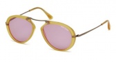 Tom Ford FT0473 Sunglasses Aaron Sunglasses - 39Y Shiny Yellow / Violet