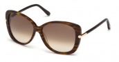 Tom Ford FT9324 Sunglasses Linda Sunglasses - 50F Dark Brown / Gradient Brown
