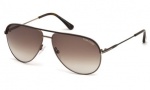 Tom Ford FT0466 Sunglasses Erin Sunglasses - 49E Matte Dark Brown / Brown