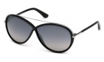 Tom Ford FT0454 Tamara Sunglasses Sunglasses - 01C Shiny Black / Smoke Mirror