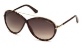 Tom Ford FT0454 Tamara Sunglasses Sunglasses - 52K Dark Havana / Gradient Roviex