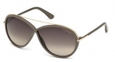 Tom Ford FT0454 Tamara Sunglasses Sunglasses - 59K Beige / Gradient Roviex