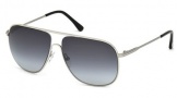 Tom Ford FT0451 Sunglasses Dominic Sunglasses - 16W Shiny Palladium / Gradient Blue