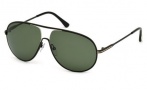 Tom Ford FT0450 Sunglasses Cliff Sunglasses - 02N Matte Black / Green