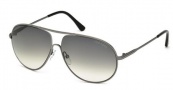 Tom Ford FT0450 Sunglasses Cliff Sunglasses - 09B Matte Gunmetal / Gradient Smoke