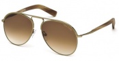 Tom Ford FT0448 Sunglasses Cody Sunglasses - 33F Gold / Gradient Brown