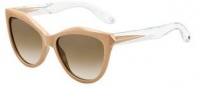Givenchy 7009/S Sunglasses Sunglasses - 0PU5 Beige Crystal (6Y brown gradient lens)