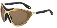 Givenchy 7013/S Sunglasses Sunglasses - 0RAC Gold Black (8U dark brown lens)