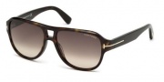 Tom Ford FT0446 Sunglasses Dylan Sunglasses - 52K Dark Havana / Gradient Roviex