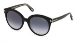 Tom Ford FT0429F Sunglasses Sunglasses - 03W Black / Crystal / Gradient Blue