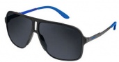 Carrera 122/S Sunglasses Sunglasses - 0GUY Black Shiny Matte (IR gray blue lens)