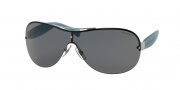 Ralph by Ralph Lauren RA4112 Sunglasses Sunglasses - 306681 Silver/Satin Aqua / Grey Solid Polarized