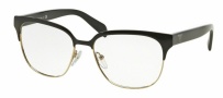 Prada PR 54SV Eyeglasses Eyeglasses - 1AB1O1 Black / Pale Gold
