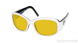 Costa Del Mar Vela Sunglasses White-Black Frame - Costa Del Mar